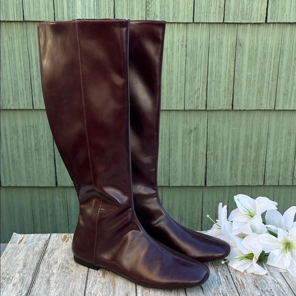 Women's Faux Leather Knee High Boots Size 11